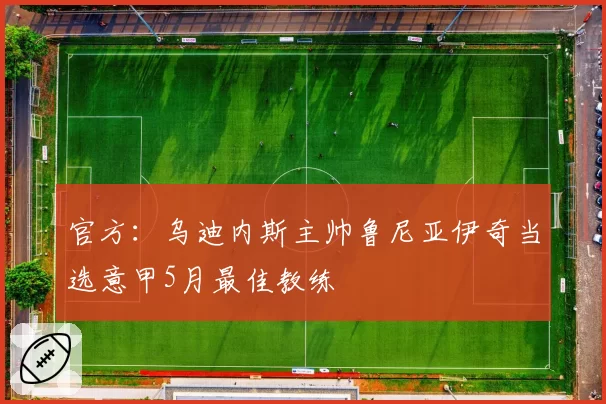 官方：乌迪内斯主帅鲁尼亚伊奇当选意甲5月最佳教练